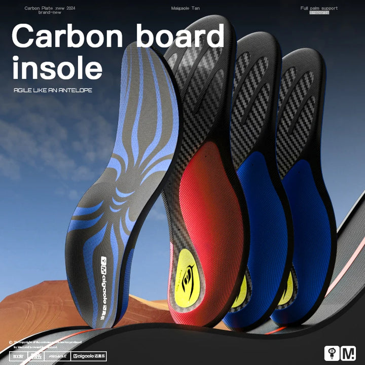 Mcgola Casual Running Carbon Plate Insole to Help Beginners Running Insole Full Palm Rebound Sports