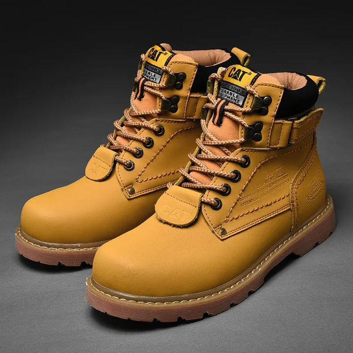 Genuine Leather Mens Women Winter Ankle Military Treking Snow Yellow Tactical Boots Outdoor for Men Work Shoes Sneakers