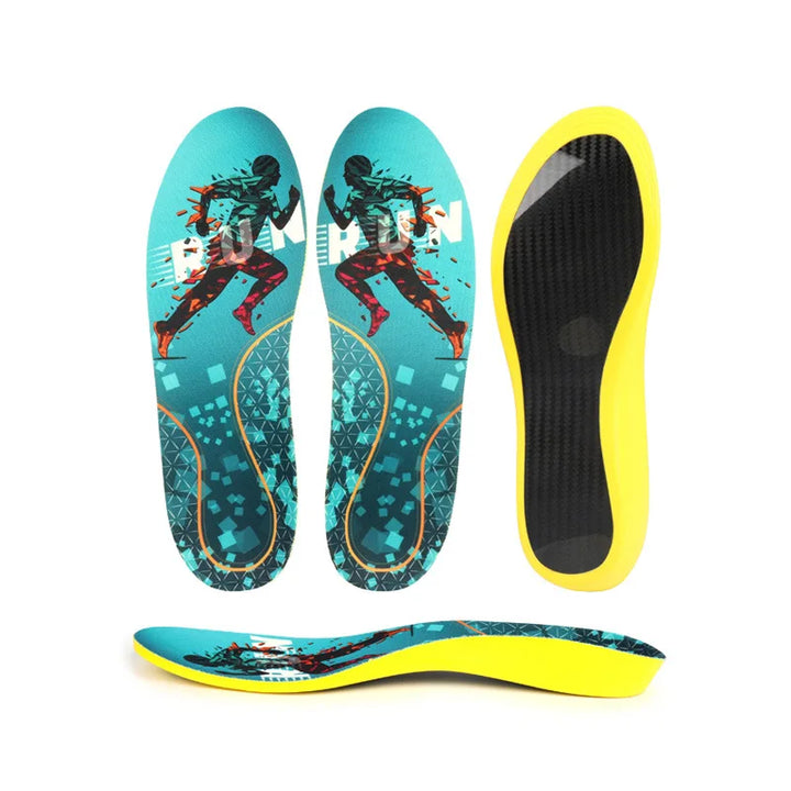 Carbon Fiber Sports Insole with High Elasticity PU Shock Absorption Ultra-High Elasticity Sports Assistance for Foot Comfort