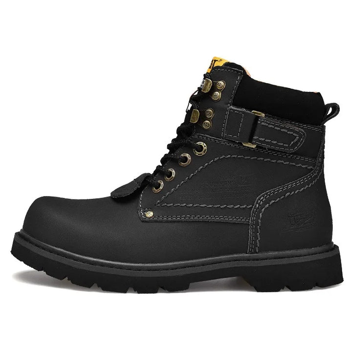 Genuine Leather Mens Women Winter Ankle Military Treking Snow Yellow Tactical Boots Outdoor for Men Work Shoes Sneakers