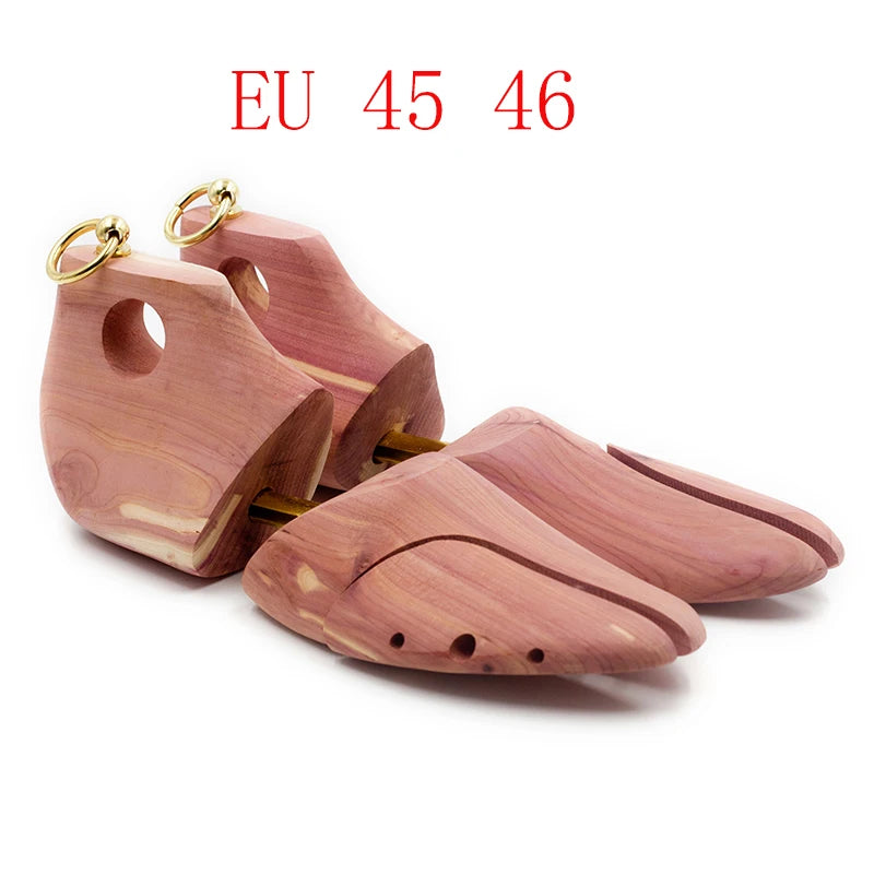1 Pair Red Cedar Wood Adjustable Shoe Shaper Men's Shoe Tree Stretcher Support For Men Boot Expander Device