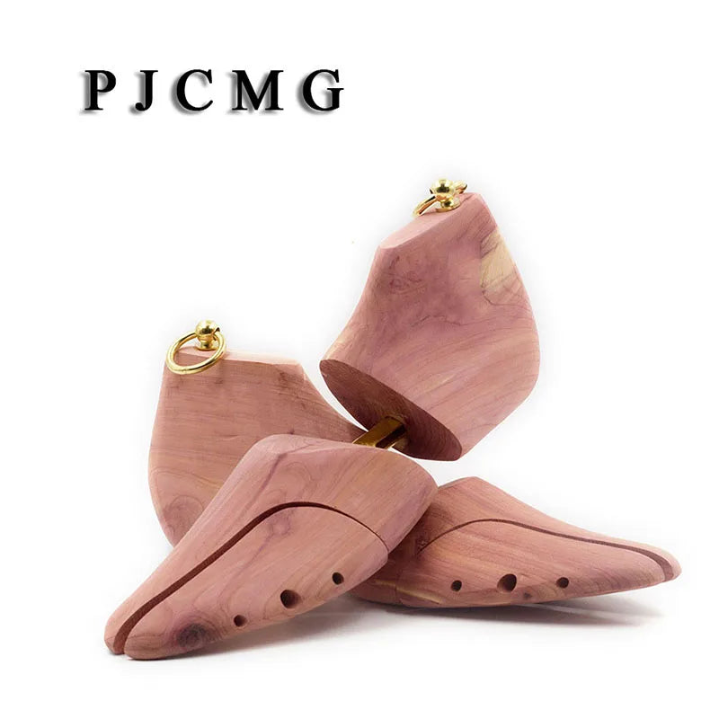 1 Pair Red Cedar Wood Adjustable Shoe Shaper Men's Shoe Tree Stretcher Support For Men Boot Expander Device