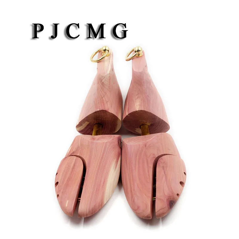 1 Pair Red Cedar Wood Adjustable Shoe Shaper Men's Shoe Tree Stretcher Support For Men Boot Expander Device