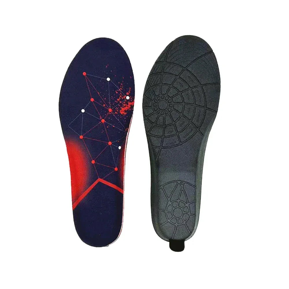 Winter Foot Warmer Insoles USB Electric Rechargeable Heated Shoes Insert Pads with Controller Outdoor Sports Thermal Insoles