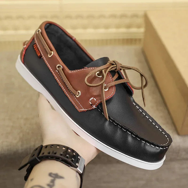 Summer Luxury Brand Men's Casual Shoes High Quality Leather Designer Men Loafers Soft Comfortable Business Shoes Formal Footwear